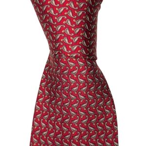 Brooks Brothers Makers Silk Necktie Men's Red Duck Print Designer Tie EUC